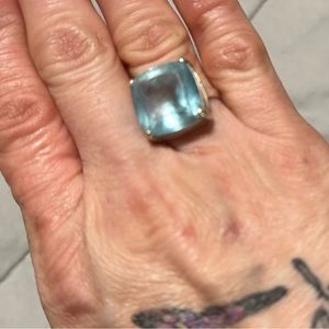 Aquamarine 925 ring size 6